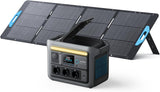 Anker SOLIX C800 Tragbare Powerstation mit 200W Solarpanels, 1200W (1600W Spitzenleistung) Solargenerator, 100% Akku betrieben in 58 Min., 768Wh LiFePO4 Akku betriebens für Camping, Wohnmobil, RV, Reisen, Stromausfall